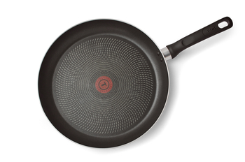 T-fal Nonstick Dishwasher Safe Cookware Lid Fry Pan, 25.4 cm, Black –