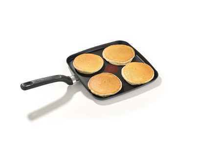 RARE Four Slot Square Pancake Griddle Cast Iron 