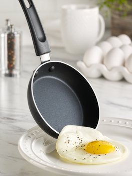 Fry Pan: 12cm One Egg Pan and Spatula, Non Stick