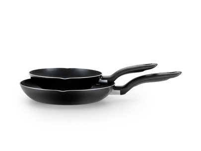 T-FAL T-fal Culinaire Nonstick Cookware, 2 piece Fry Pan Set, 8 & 10.5 inch,  Red B060S264