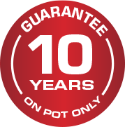 Guarantee 10 years on pot only